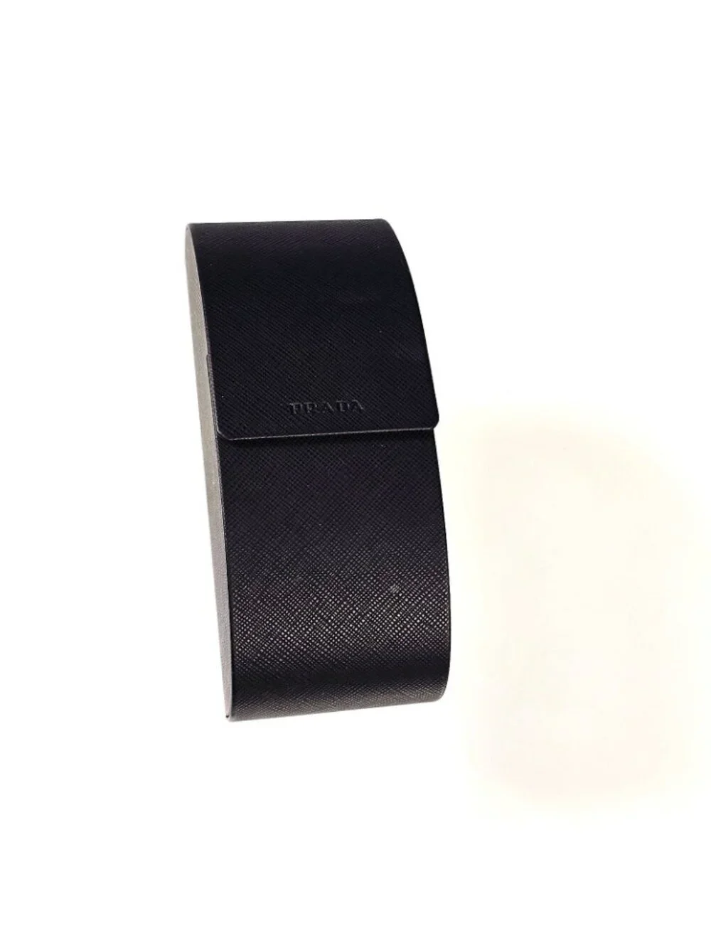PRADA Black Hard Flip Top Sunglasses Glasses Case with Cleaning Cloth